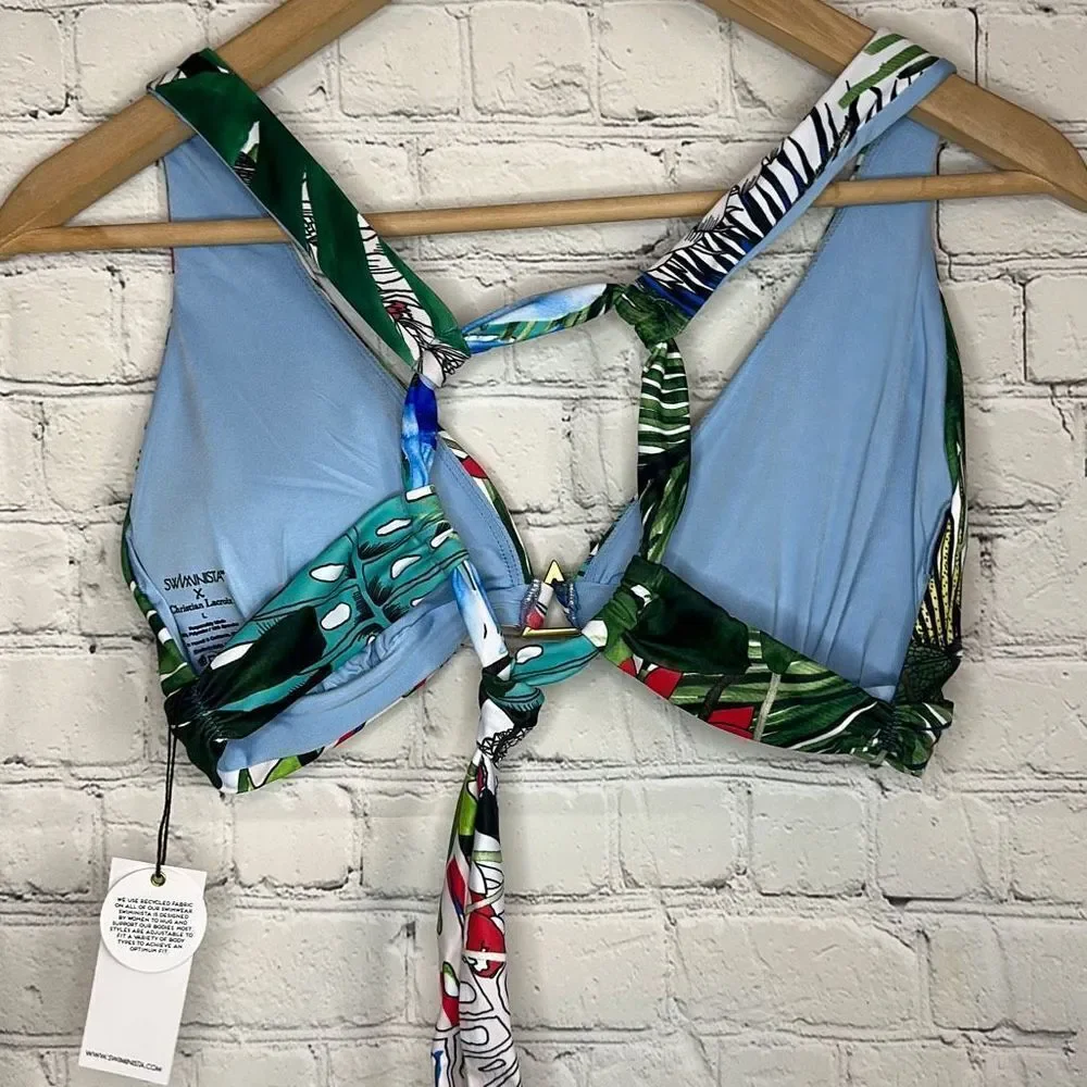 Swiminista x Christian Lacroix Cheer Top Bikini Jardin Exo Chic Print size Large